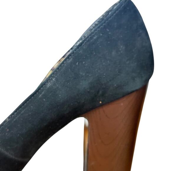 Missoni for Target Black Suede Round Toe Block High Heels Pumps Shoes sz 8.5 - Picture 4 of 16